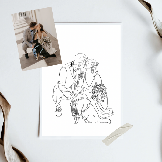 Mensch & Tier Line-Art