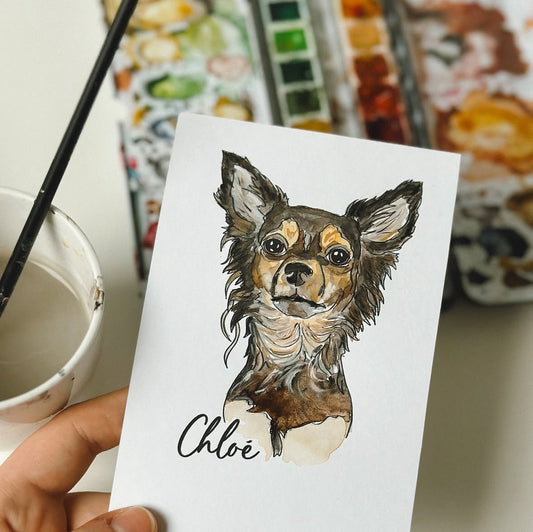 Aquarellfarben-Portrait