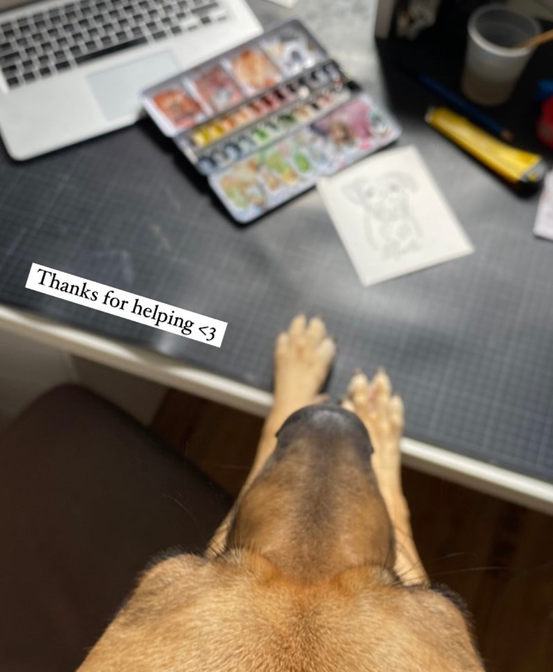 Aquarellfarben-Portrait